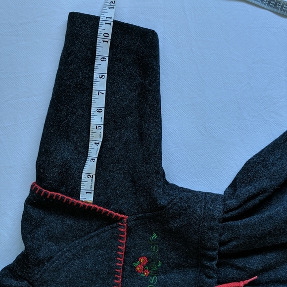 Vintage Osh Kosh girls charcoal gray wool blend coat size 4T / 5T - Picture 10 of 12